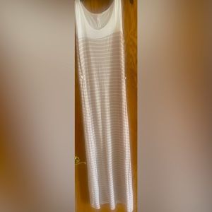 Summer maxi dress large white and cream